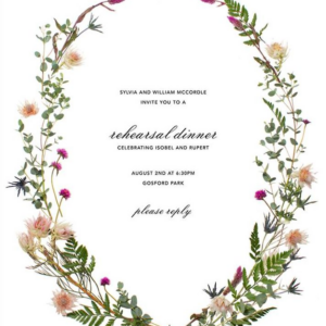 Fleurs Sauvages Rehearsal Dinner