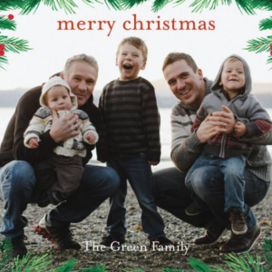 Pine Wreath Border Holiday Postcard