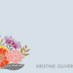 Citrus Floral Stationery