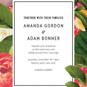 Lanai Floral Wedding Invitation