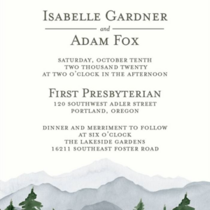 Sierra Wedding Invitation