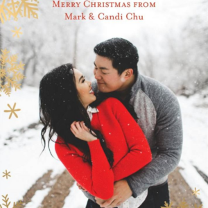 619447521.png Snowflakes Foil Photo Card Vertical