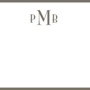 Monogram Border A6 Stationery