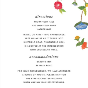 Stitched Floral II Information Card