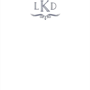 Vintage Marquis Monogram A2 Stationery