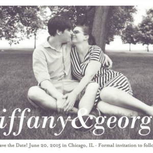 Rounded Frame Photo Save the Date Card