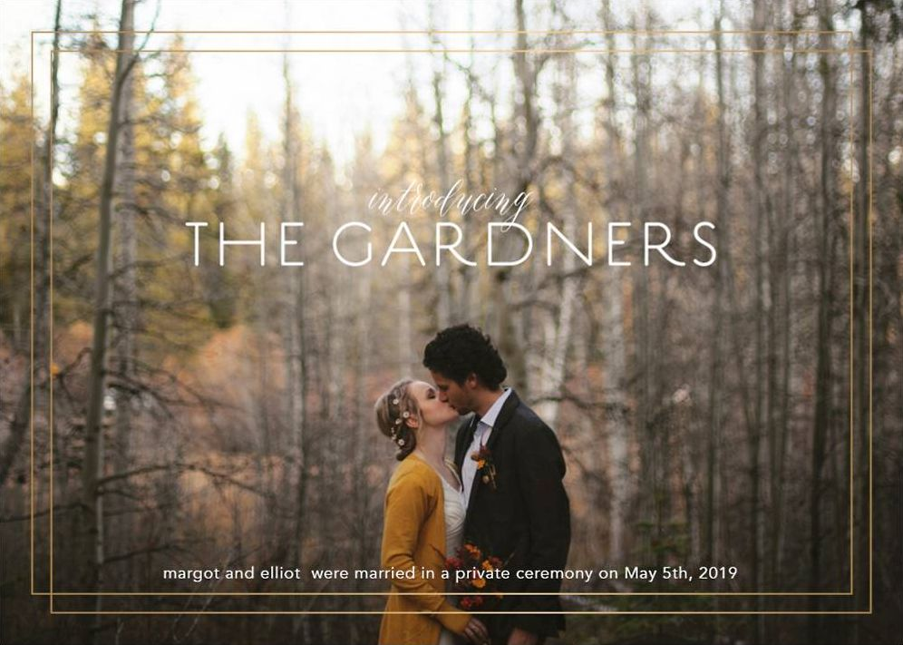 Duo Border Wedding Announcement