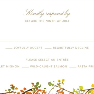 Autumn Boughs Response Card