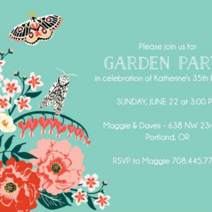 Garden Tea Party Invitation