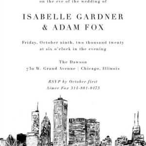 Chicago Rehearsal Dinner Invitation