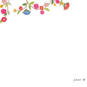 Stitched Floral II Stationery