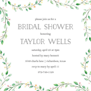 619447706.png Greenery Wreath Border Bridal Shower Invitation
