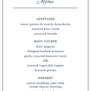 Delicate Border Menu