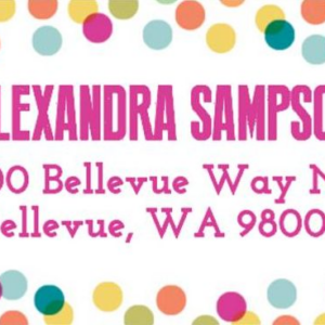 Colorful Confetti Border Return Address Label