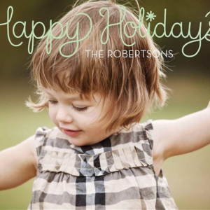 Happy Holidays Loop Script Photo Card