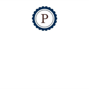 Scallop Monogram A6 Stationery