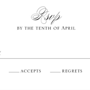 Calligraphy Flourish Response Card