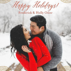 Scallop Dots Holiday Photo Card