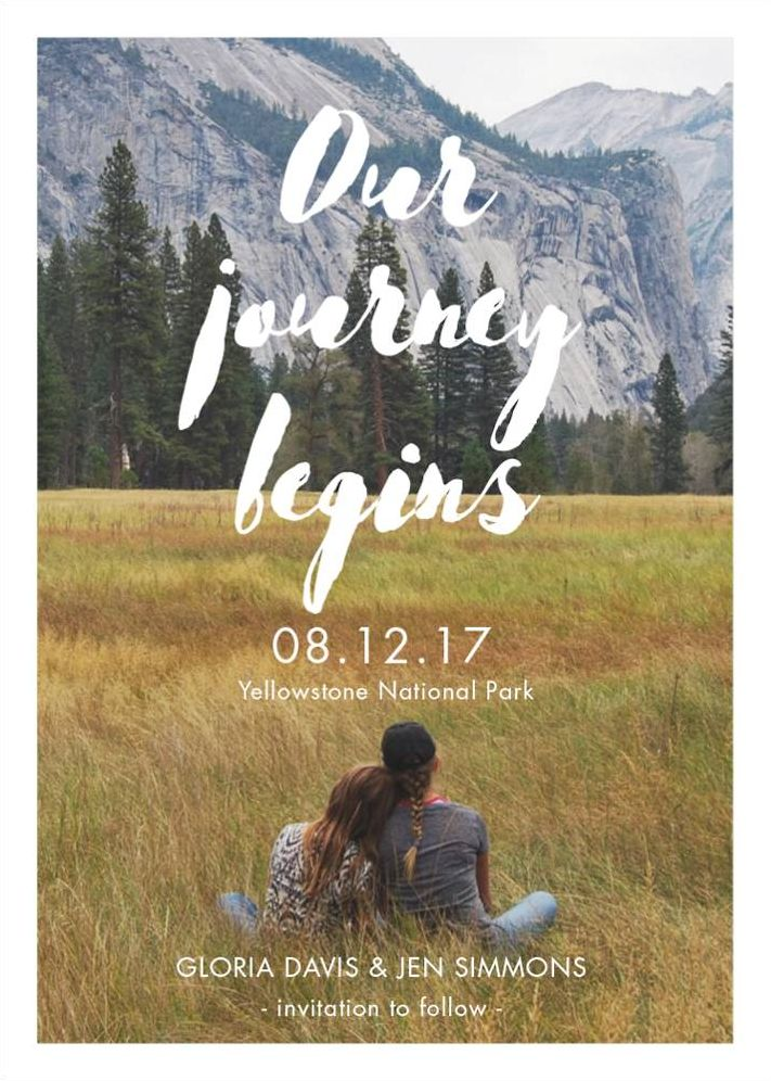 Our Journey Begins Photo Save the Date Card