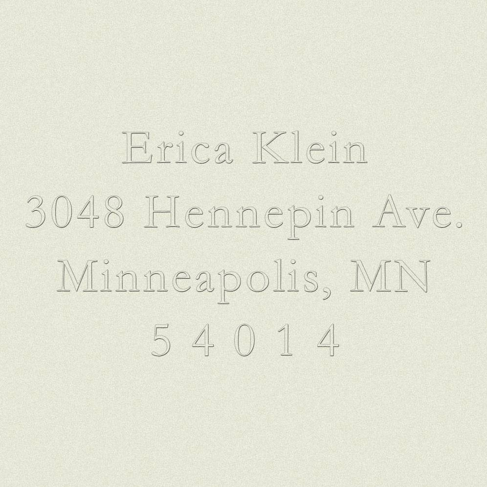 Return Address Embosser - Garamond