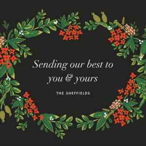 Poinsettia Garland Holiday Photo Card