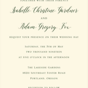 Classical Wedding Invitation
