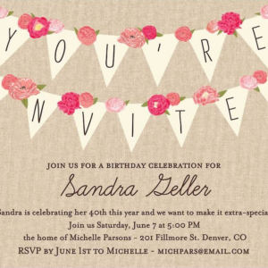 Rustic Banner Party Invitation