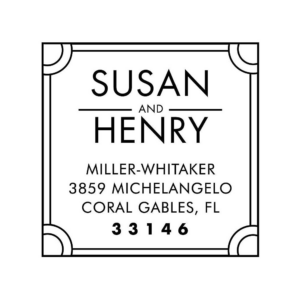 Deco Border Custom Stamp Set