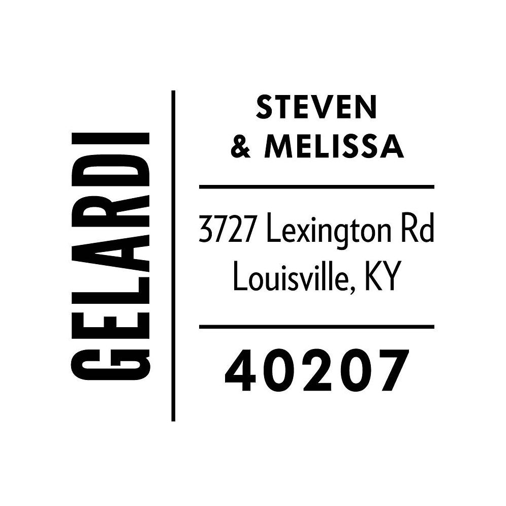 Divided Rule Double Custom Stamp Set