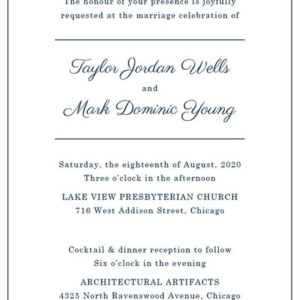 Delicate Border Wedding Invitation