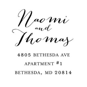 Hand Script Couple Custom Stamp Set