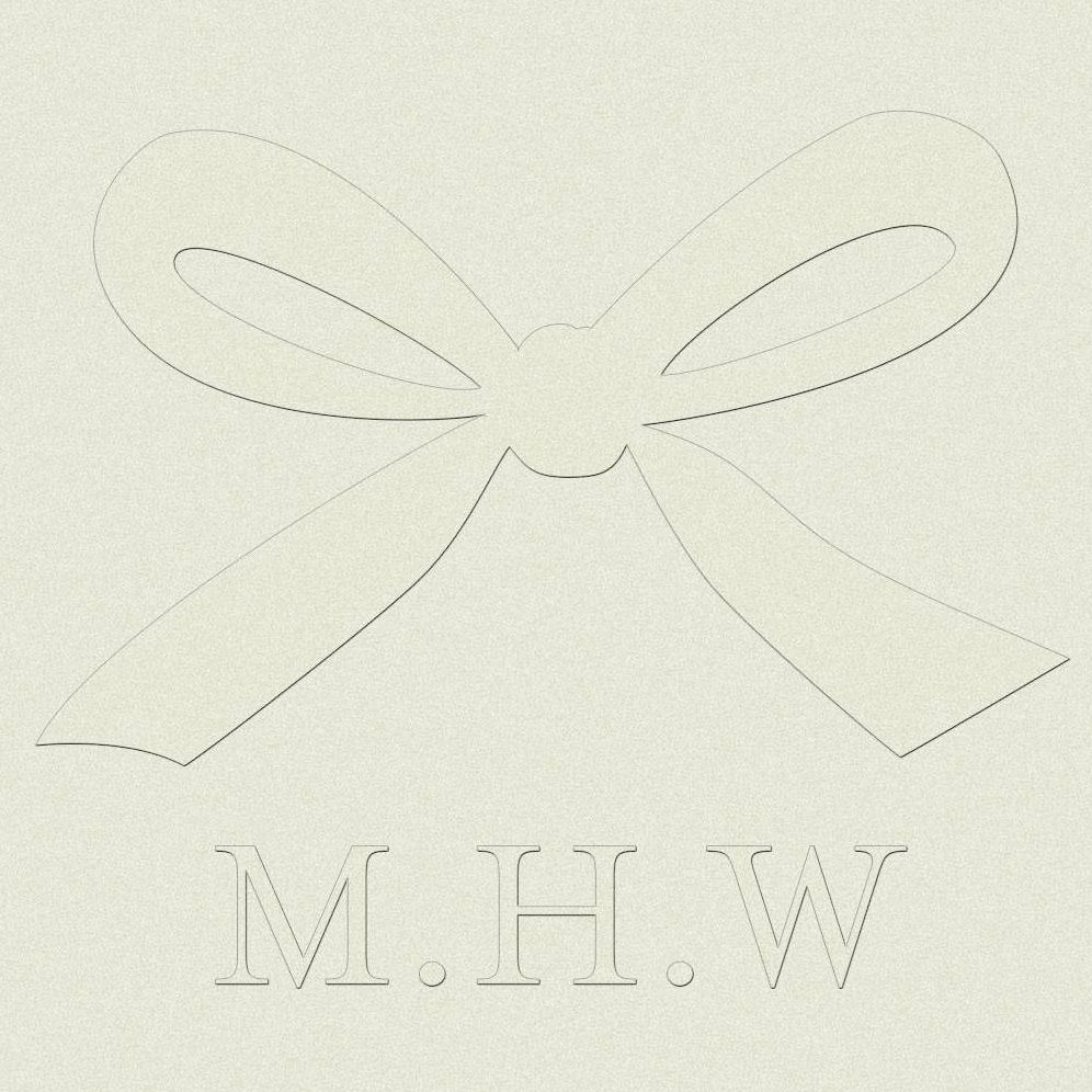 Monogram Bow Embosser Plate