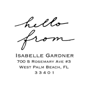 Signature Hello From Stamp Set