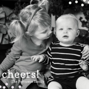 Foil Stamped Confetti Horizontal Holiday Photo Card