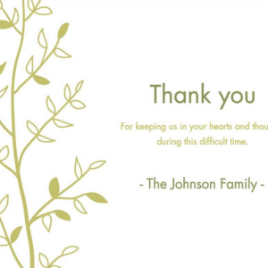 Branch Sympathy Card