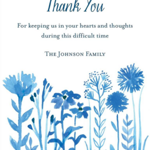 Wildflower Custom Sympathy Card