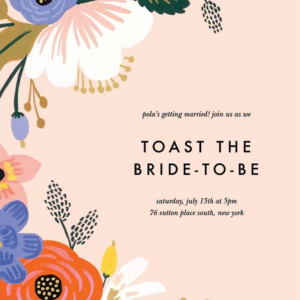 Vivid Blooms Bridal Shower Invitation