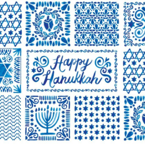 Hanukkah Tiles Holiday Card