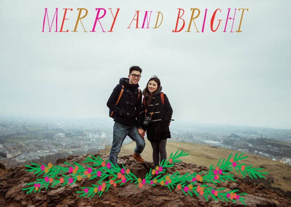 Grinning and Glowing Full Photo Card