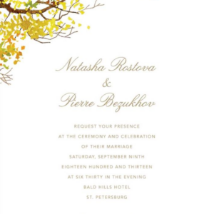 Autumn Boughs Wedding Invitation