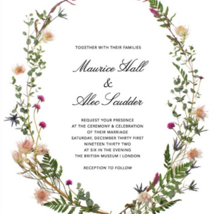 Fleurs Sauvages Wedding Invitation