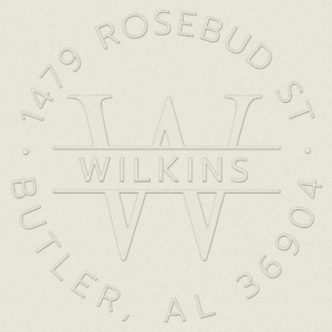 Return Address Embosser - Circle Monogram