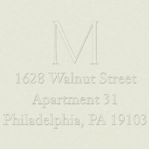 Return Address Embosser - Single Monogram