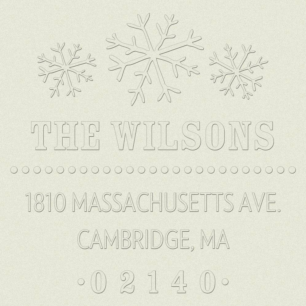 Return Address Embosser - Snowflake
