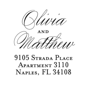 Calligraphy Centered Custom Stamp Set