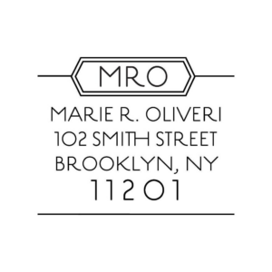 619448954.png Hexagon Monogram Custom Stamp