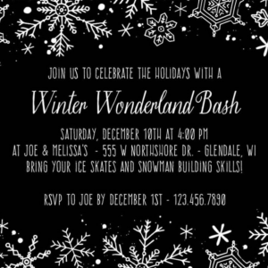 619449028.png Snowflake Splatter Holiday Party Invitation