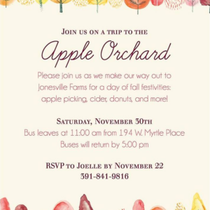 Fall Trees Party Invitation