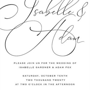 Signature Wedding Invitation