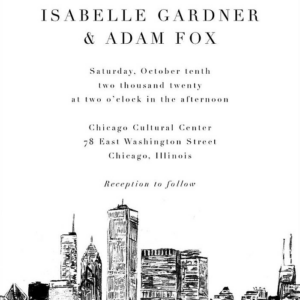 Chicago Wedding Invitation